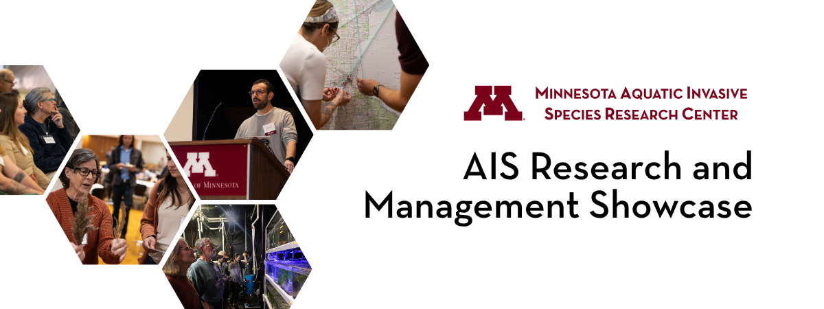 A mix of photos from past Showcases with the text "AIS Research and Management Showcase" and MAISRCs logo.